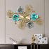 Modern Floral Metal Wall Clock